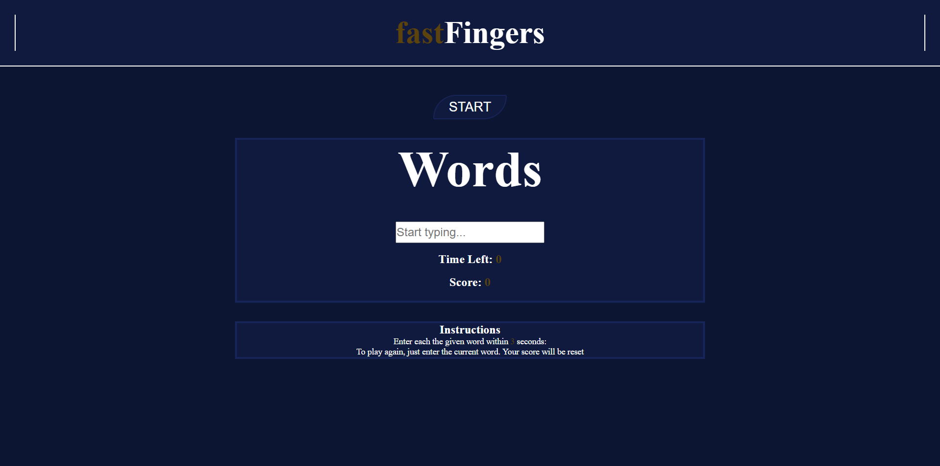 Projekt Fast Fingers