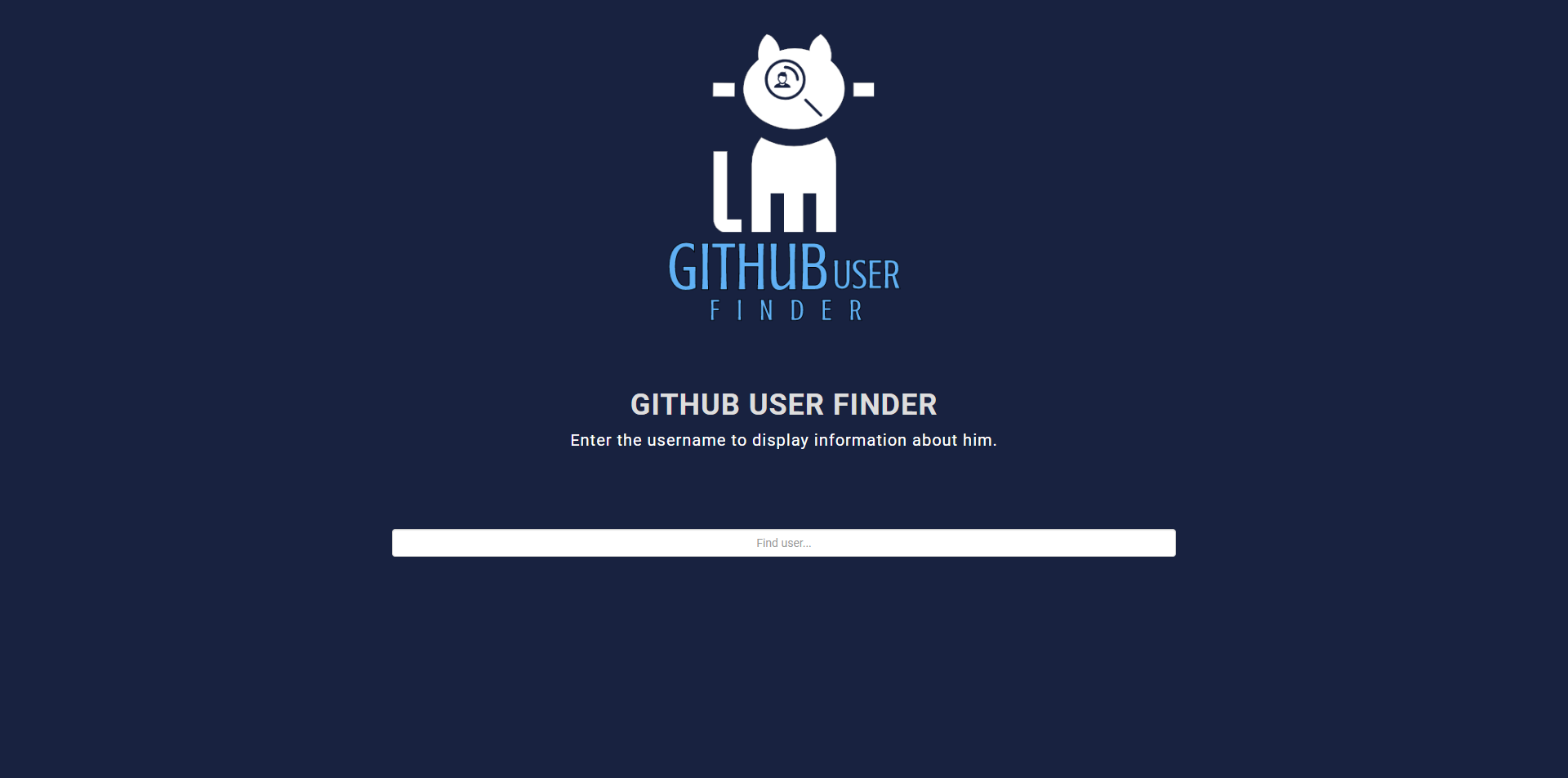 Projekt GitHub User Finder