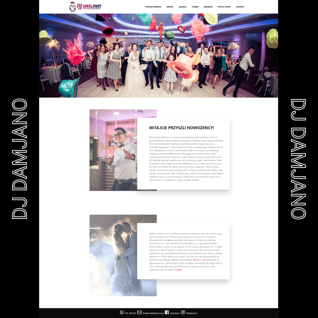 Projekt strony internetowej DJa